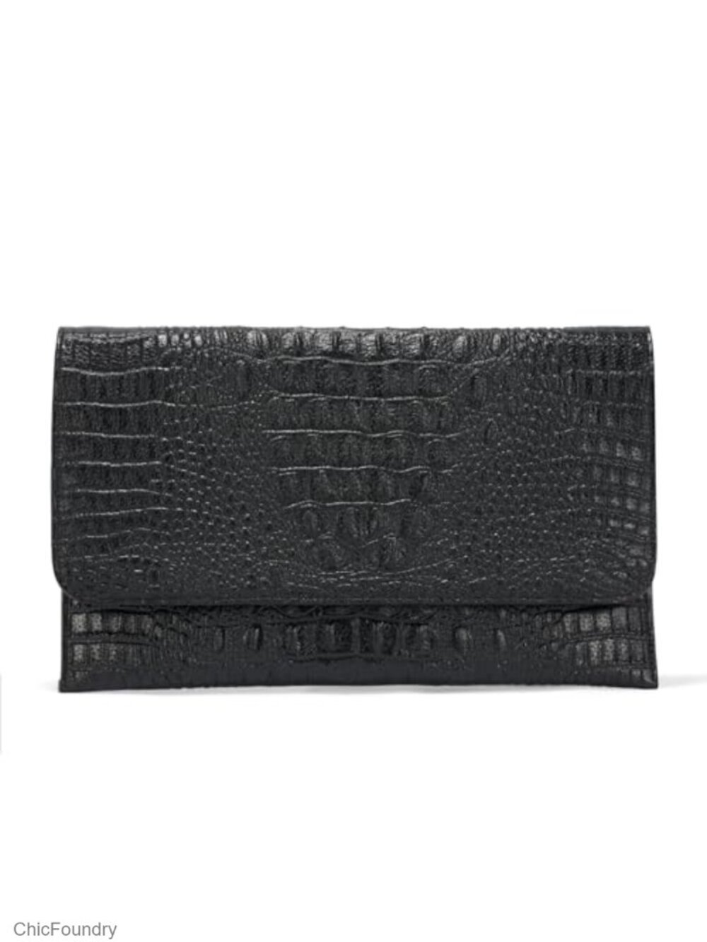 PU Leather Crocodile Pattern Evening Clutch Wristlet with Chain Strap